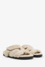 Hermès Beige Shearling 'Chypre' Sandals Size 41