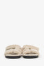Hermès Beige Shearling 'Chypre' Sandals Size 41