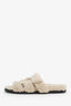 Hermès Beige Shearling 'Chypre' Sandals Size 41