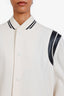 Saint Laurent Cream/Black Wool/Leather Varsity 'Teddy' Jacket Size 52 Mens