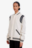 Saint Laurent Cream/Black Wool/Leather Varsity 'Teddy' Jacket Size 52 Mens