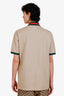 Gucci Brown Web Collar Polo Shirt Size XXL Mens
