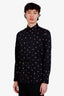 Givenchy Black Logo Print Button Down Shirt Size 41 Mens