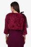 Red Valentino Pink Faux Fur Cropped Jacket Size 44