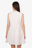 Red Valentino White Cotton Blend Midi Dress Size 44