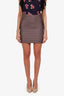 Halston Heritage Taupe Ruched Skirt Size 4
