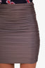 Halston Heritage Taupe Ruched Skirt Size 4