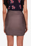 Halston Heritage Taupe Ruched Skirt Size 4