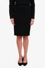 Jean Paul Gaultier Black Lace Up Pencil Skirt Size 6