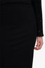 Jean Paul Gaultier Black Lace Up Pencil Skirt Size 6