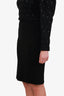 Jean Paul Gaultier Black Lace Up Pencil Skirt Size 6