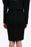 Jean Paul Gaultier Black Lace Up Pencil Skirt Size 6