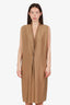 Lanvin Brown Silk Sleeveless Buckle Dress Size 38