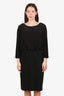 Moschino Cheap and Chic Black 3/4 Sleeve Dress Size 14