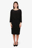 Moschino Cheap and Chic Black 3/4 Sleeve Dress Size 14