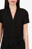 Moschino Cheap and Chic Black V-Neck Tie Waist Dress Size 12