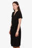 Moschino Cheap and Chic Black V-Neck Tie Waist Dress Size 12