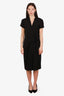 Moschino Cheap and Chic Black V-Neck Tie Waist Dress Size 12
