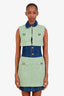 Moschino Couture Green/Blue Tweed/Denim Panelled Mini Dress Estimated Size 2