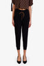 Louis Vuitton Black Cashmere/Silk Monogram Track Pants Size XS