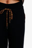 Louis Vuitton Black Cashmere/Silk Monogram Track Pants Size XS