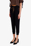 Louis Vuitton Black Cashmere/Silk Monogram Track Pants Size XS