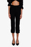Prada Black Wool Beaded Trousers Size 40