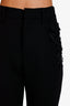 Prada Black Wool Beaded Trousers Size 40