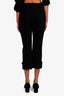 Prada Black Wool Beaded Trousers Size 40