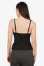 Moschino Couture Black Virgin Wool Pinstripe Bustier Top Size 8