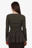 Moschino Couture Green Cardigan With Removable Tulle Trim Size 6