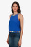 Moschino Couture Blue Mirror Applique Top Size 8