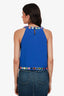 Moschino Couture Blue Mirror Applique Top Size 8