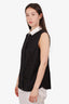 Moschino Couture Black/White Cotton Sleeveless Button Down Blouse Size 12