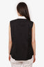 Moschino Couture Black/White Cotton Sleeveless Button Down Blouse Size 12