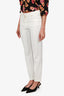 Moschino Couture White Straight Leg Pants Size 8