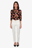Moschino Couture White Straight Leg Pants Size 8