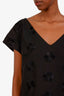 Boutique Moschino Black Floral Embroidered Midi Dress Size 14