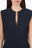 Marni Navy Blue V-Neck Sleeveless Peplum Top Size 46