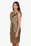 Marchesa Notte Gold Bow Midi Dress Size 6
