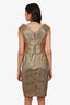 Marchesa Notte Gold Bow Midi Dress Size 6