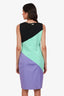Versace Collection Blue/Green/Purple Midi Dress Size 46