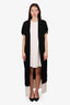 Versace Collection Black/White Pleated Duster Cardigan Size 44