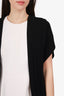 Versace Collection Black/White Pleated Duster Cardigan Size 44