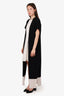 Versace Collection Black/White Pleated Duster Cardigan Size 44