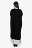 Versace Collection Black/White Pleated Duster Cardigan Size 44