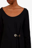 Versace Jeans Black Long Sleeve Chain Detail Mini Dress Size 14