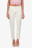 Versace Collection White Cotton Straight Leg Trousers Size 44