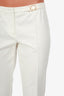 Versace Collection White Cotton Straight Leg Trousers Size 44