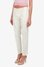Versace Collection White Cotton Straight Leg Trousers Size 44